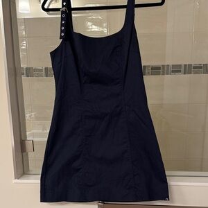 Maeve Navy Blue Sleeveless w/ Adjustable Accent Strap Dress MED